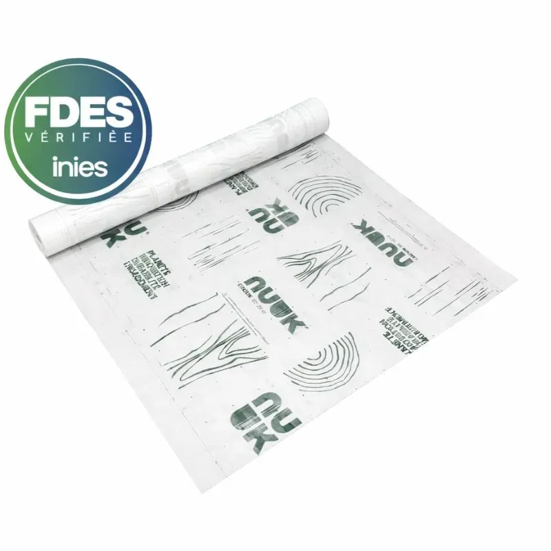 Écran pare-vapeur pour combles aménagés/perdus et murs ossature bois avec revêtement extérieur ventilé. Réf.COCON