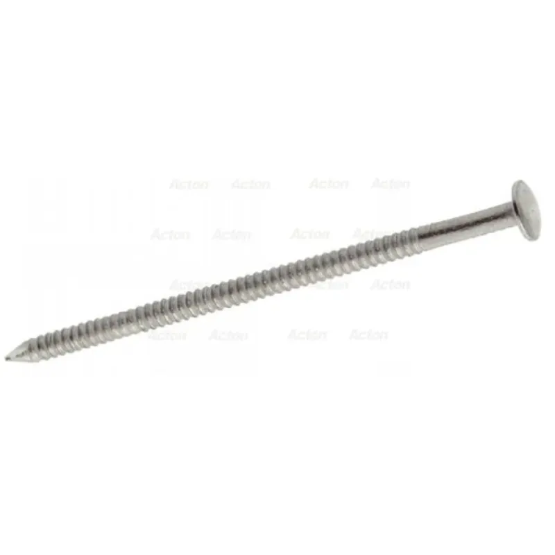 Pointe annelée Tête bombée Inox A2 Réf.62783