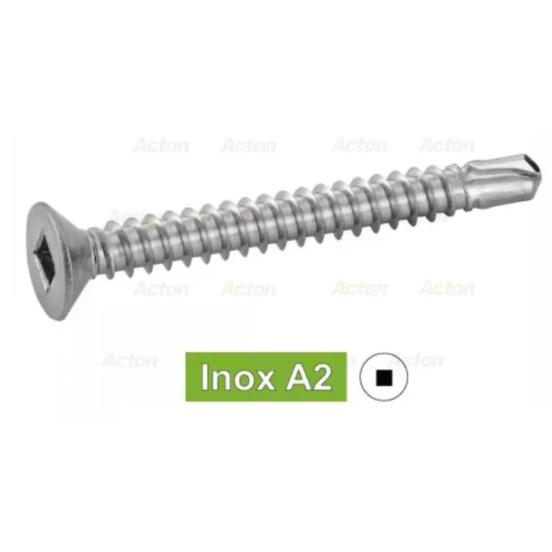 VIS AUTOPERCEUSE TETE FRAISEE CARREE Inox A2 Réf.62433