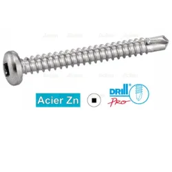 VIS AUTOPERCEUSES TETE CYLINDRIQUE EMPREINTE CARRE Réf.33361