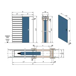 Châssis simple pour plaque de plâtre – Porte coulissante à galandage – Protek SOLO