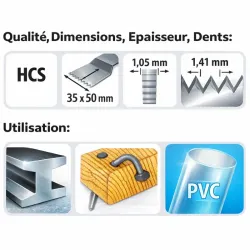 Lame oscillante STARLOCK 35×50 mm HCS – Bois, PVC, palettes – FTK5108