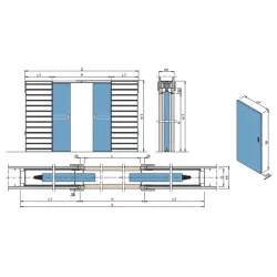 Châssis double pour plaque de plâtre – Porte coulissante à galandage – Protek DUO