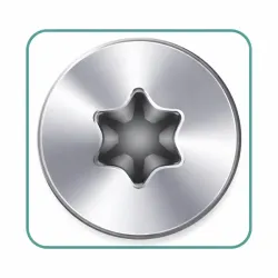 Vis à bois tête fraisée Torx bichromatée – Filetage total – TP-TO