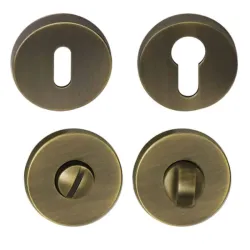 WD1151BRO Béquille sur rosace ronde 'Tournevis' Sol Bronze