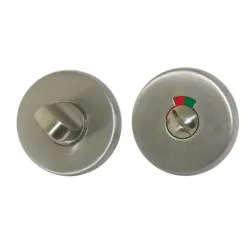 IN123E Rosace à condamnation voyant brossé avec bouton type FI