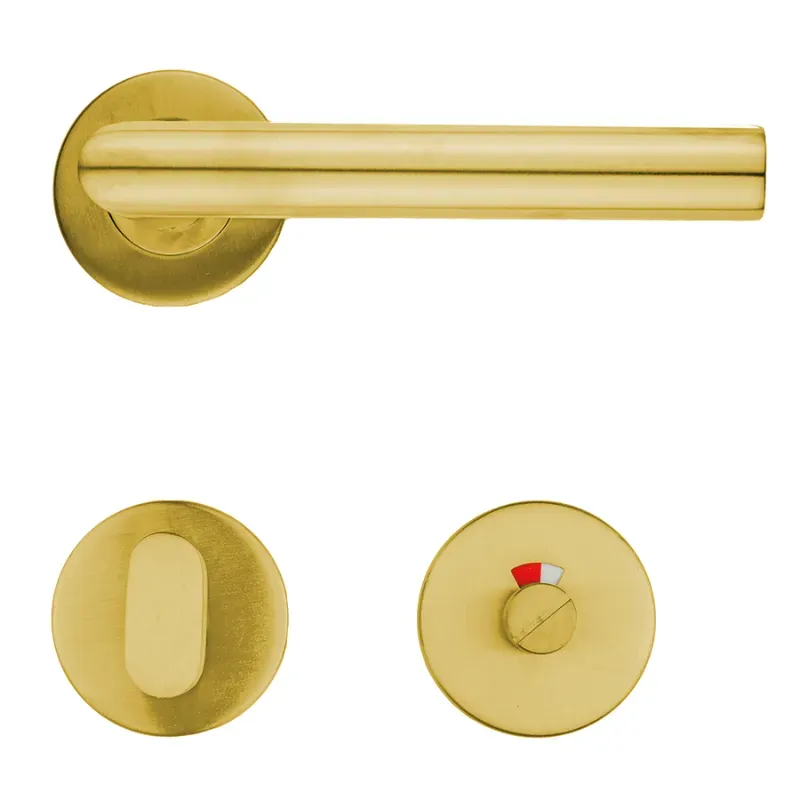 6.011.032 Béquille PRO I-Shape 19 mm Laiton PVD sur rosace – R+WC (condamnation)