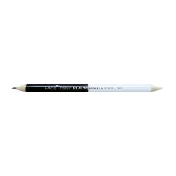 Pica Classic Crayon FOR ALL Black et White, 24cm, boîte de 10