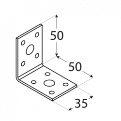 KL1 Equerre de charpente 50x50x35x2.5mm 4071