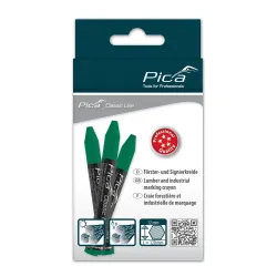 Pica Classic craie forestière PRO, boîte de 12, 12mm, vert