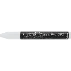 Pica Classic craie forestière PRO, boîte de 12, 12mm blanc