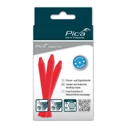 Pica Classic craie industrielle ECO, boîte de 12, 11mm rouge