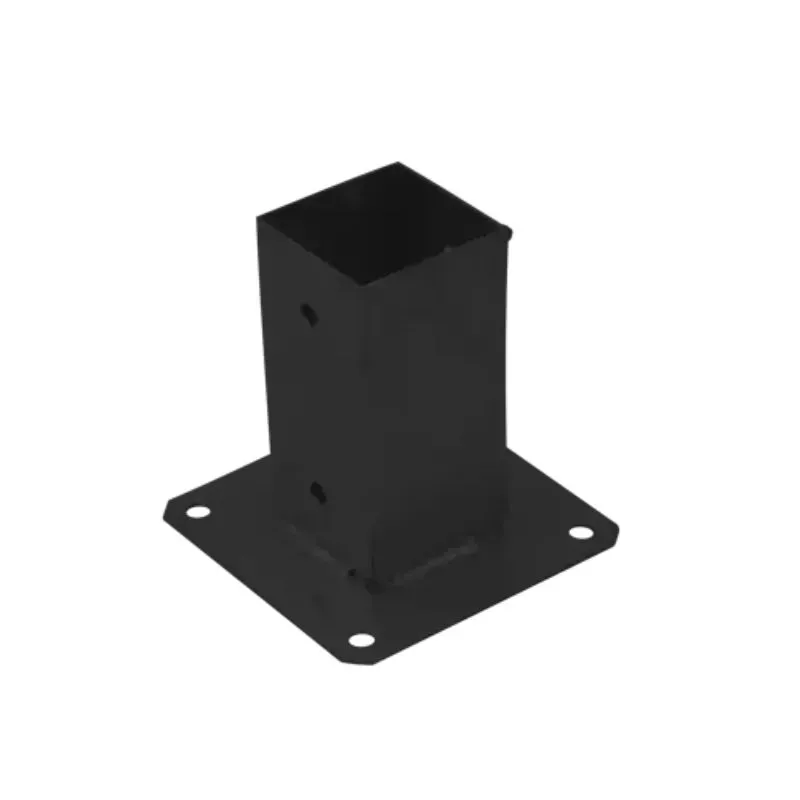 PSP90 Support de poteau boulonné 91x150x2.0 Noir