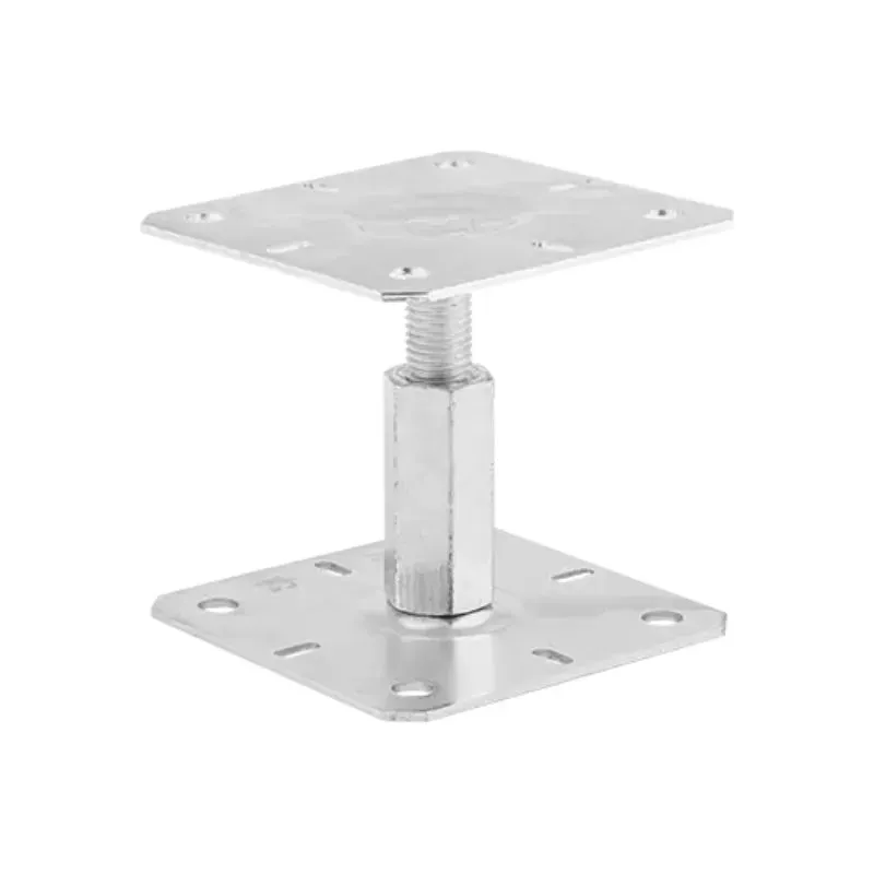 PR130130 Support de poteau galvanisé Haut. rég. 130x130x100-150mm M20