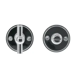 Garniture WC Ronde Retro 48mm Plat Petana Nickel Réf.1.136.022