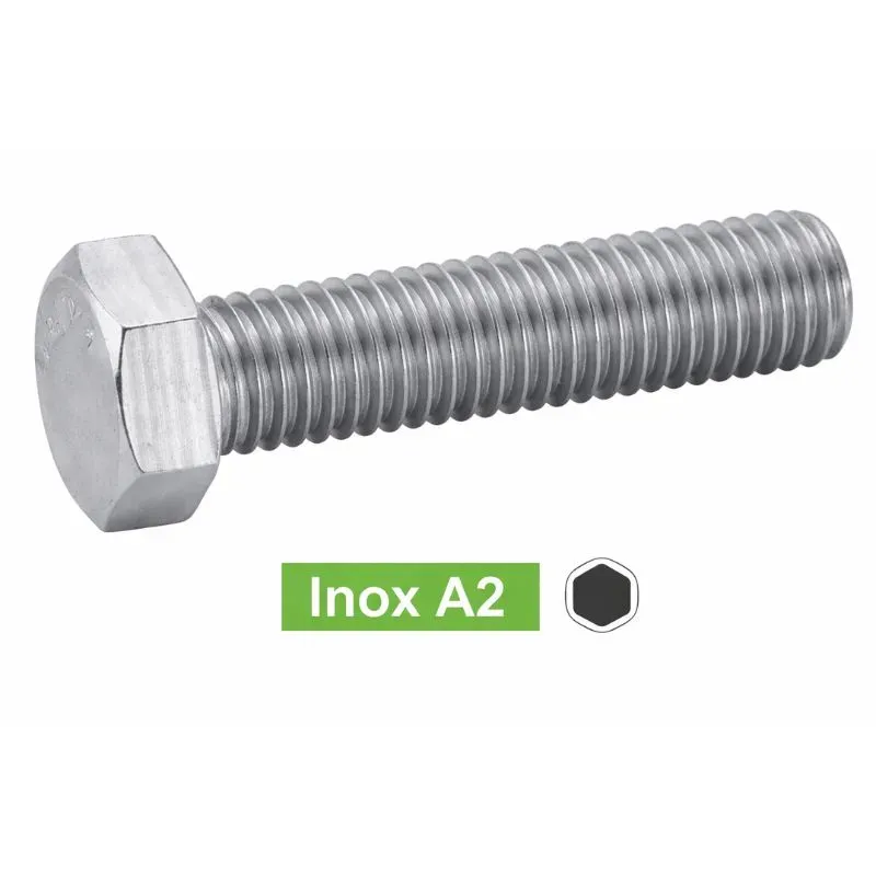 Vis Métaux Tête Hexagonale Filetage Totale DIN933 Inox A2 Réf.62101