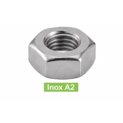 Ecrous Hexagonaux DIN934 Inox A2 Réf.62601