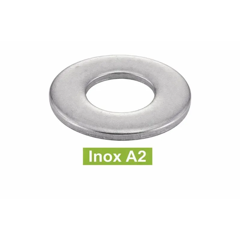 Rondelles plates moyennes type M  Inox A2  réf.62501