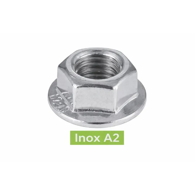 ECROUS A EMBASE CRANTEE DIN6923 INOX A2 réf.62609
