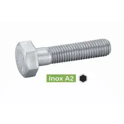 Vis à Métaux Tête Hexagonale TH Filetage Partiel DIN931 Inox A2 Réf.62102