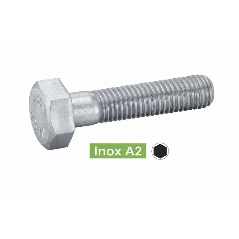 Vis à Métaux Tête Hexagonale TH Filetage Partiel DIN931 Inox A2 Réf.62102