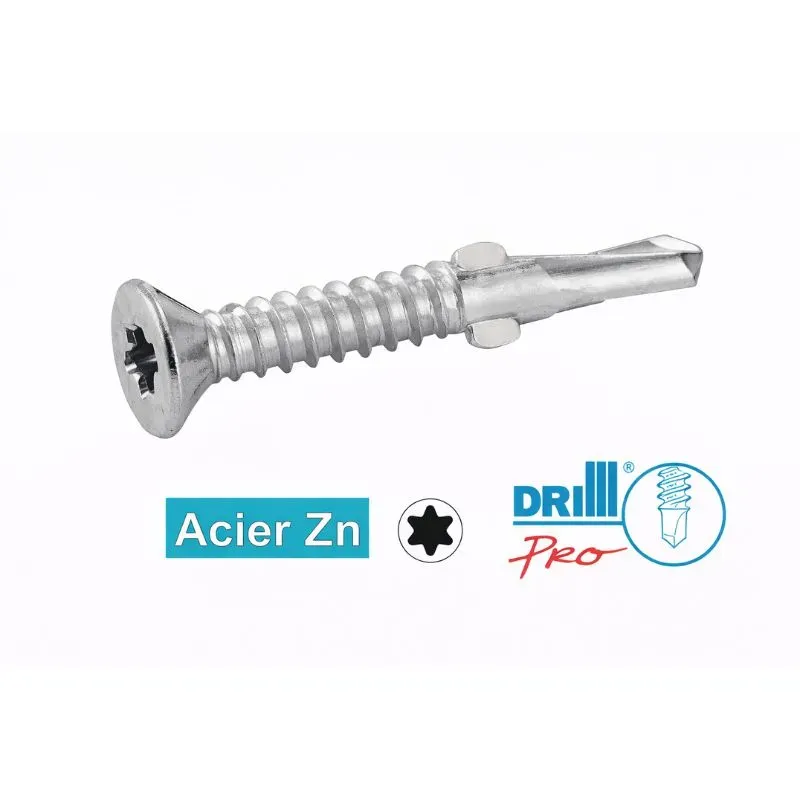 Vis autoperceuse à ailettes tête fraisée crantée 6 lobes Ref.33341