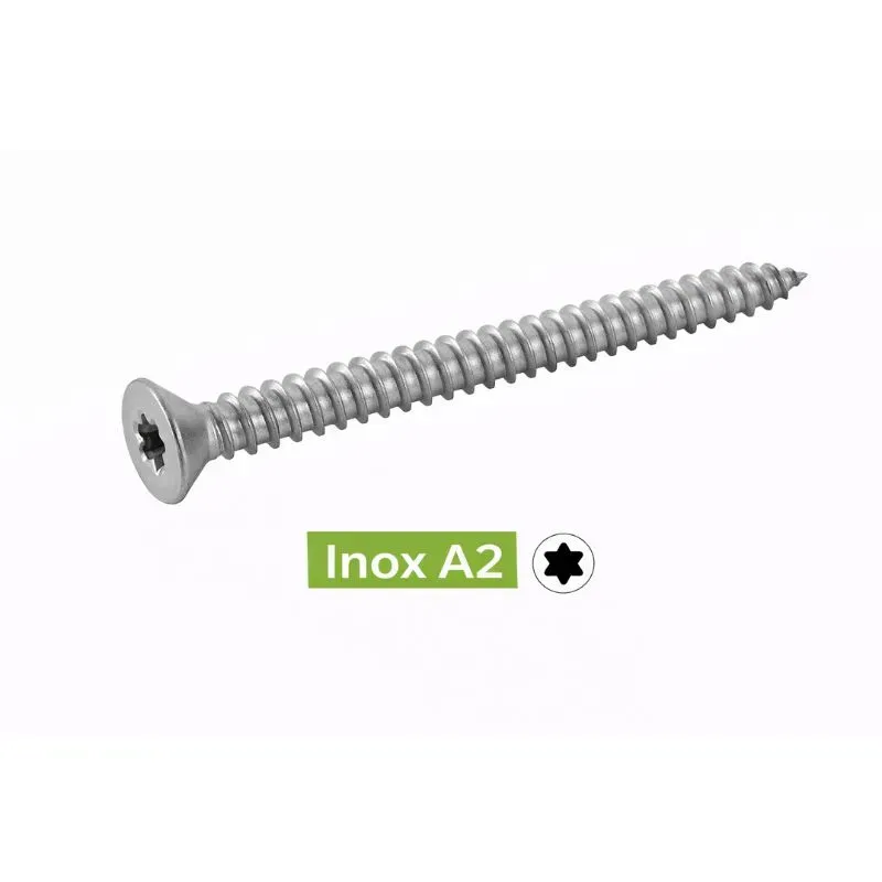 VIS A TOLE TETE FRAISEE SIX LOBES ISO14586 Inox A2 Réf.62410