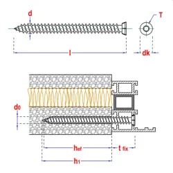 SMART Vis pour chassis Tête Fraisée Tx 30