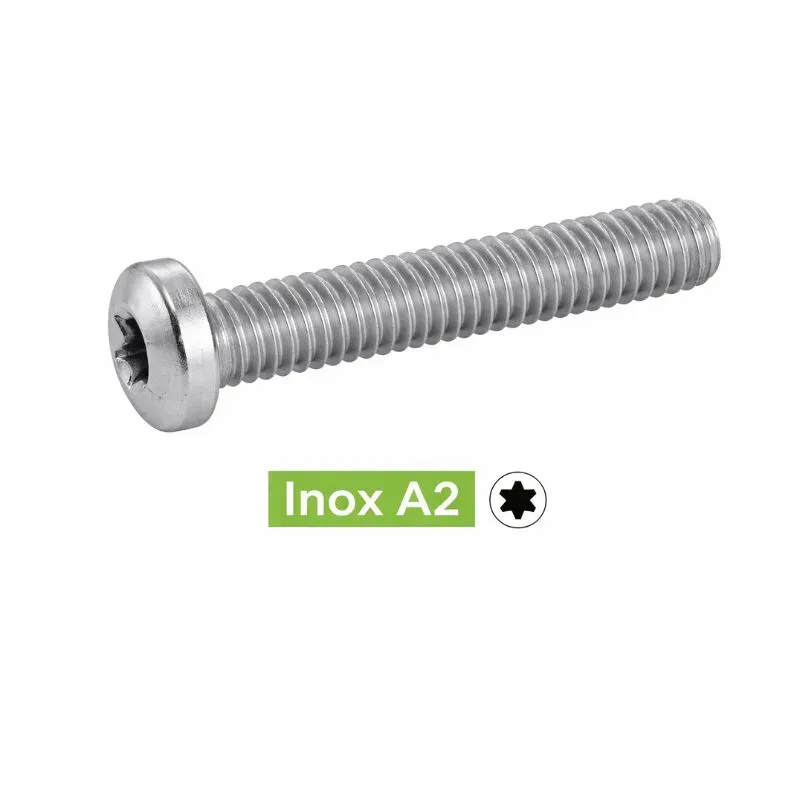 VIS A METAUX TETE CYLINDRIQUE SIX LOBES INOX A2 Réf.62231