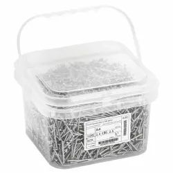 Pointes annelées Tête bombée Inox A4 Réf.64783