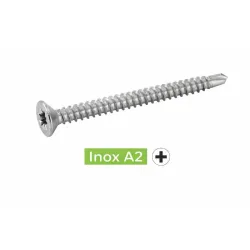 VIS AUTOPERCEUSES TETE FRAISEE POZIDRIVE INOX A2 Réf.62432