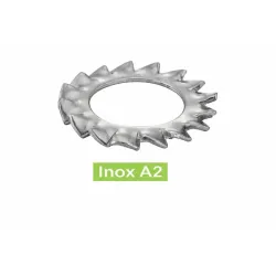 RONDELLES EVENTAIL- A DENTURES EXTERIEURES Inox A2 Réf.62513