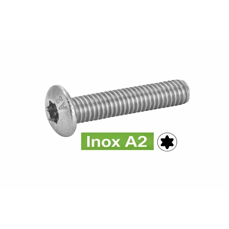 VIS A METAUX TETE BOMBEE SIX LOBES INOX A2 réf.62236