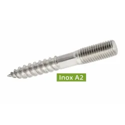 PATTE A VIS FILETAGE BOIS ET METAUX INOX A2 Ref.62340