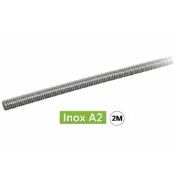 TIGES FILETEES - LONGUEUR 2 METRES DIN976 Inox A2 Réf.62651