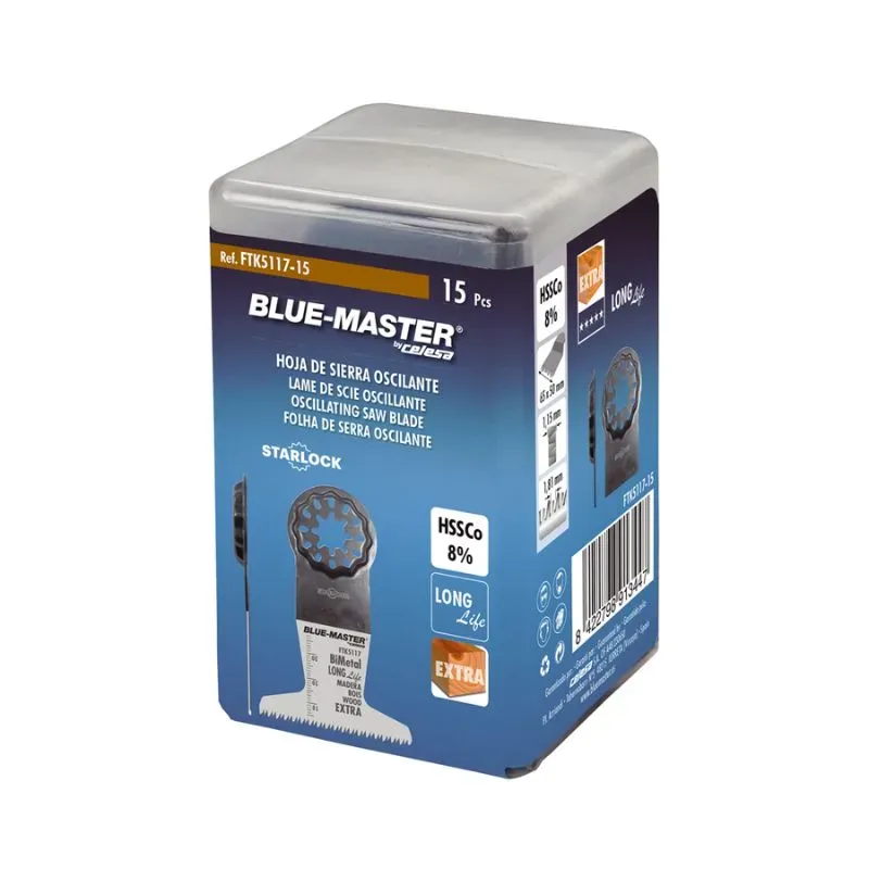FTK5117-15  Pack 15 Lames attache STARLOCK  65*50 mm  HSSCo 8%  Bois Extra PVC