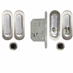 NI032 Kit cuvettes ovales Finition Inox + serrure condamnation + 1 tire doigt