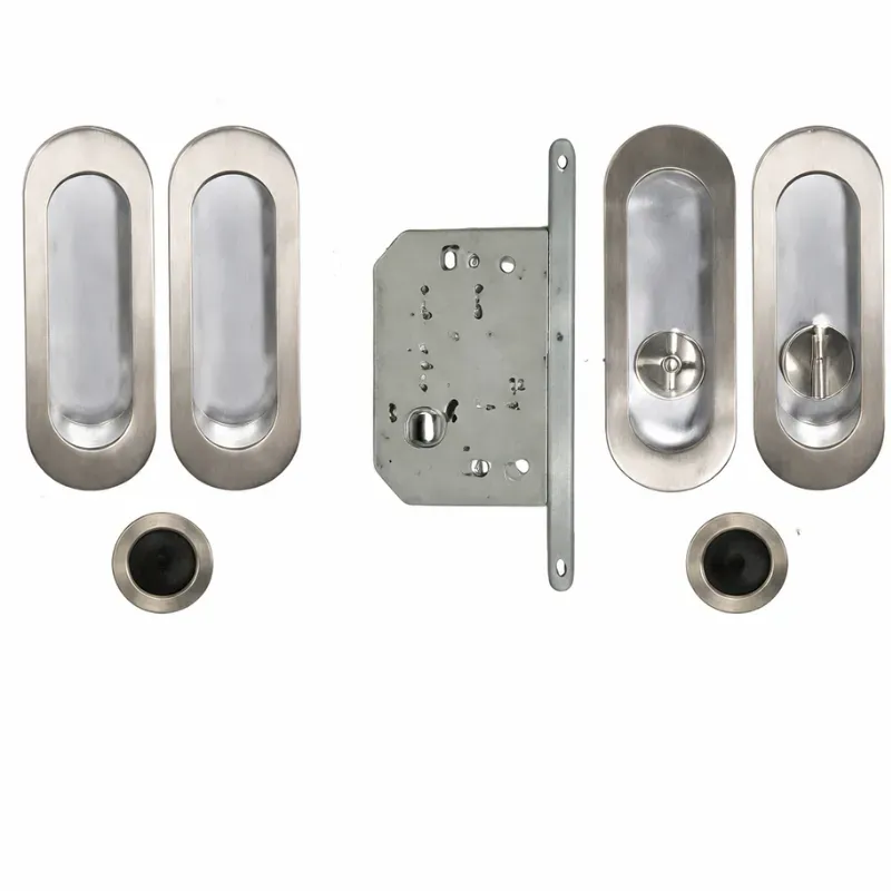 NI032 Kit cuvettes ovales Finition Inox + serrure condamnation + 1 tire doigt