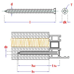 SMART Vis pour chassis TF-T30 Diamètre 7.5 Zn RAL9010