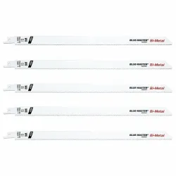 Jeu 5 lames scie sabre AG902 Long.210x230mm TPI 8 Acier Inox Alu