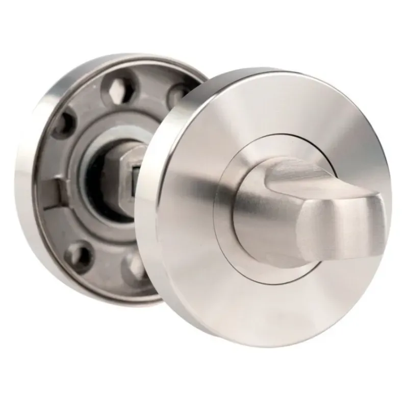 IN124E Rosace à condamnation brossé avec bouton type FI