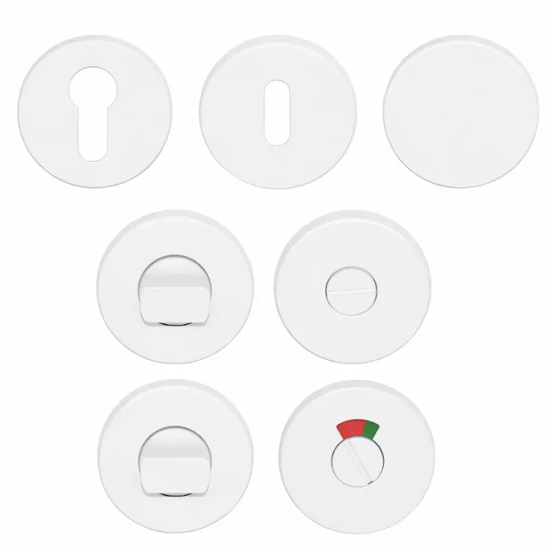 Rosace ronde Blanc Velouté Cylindre