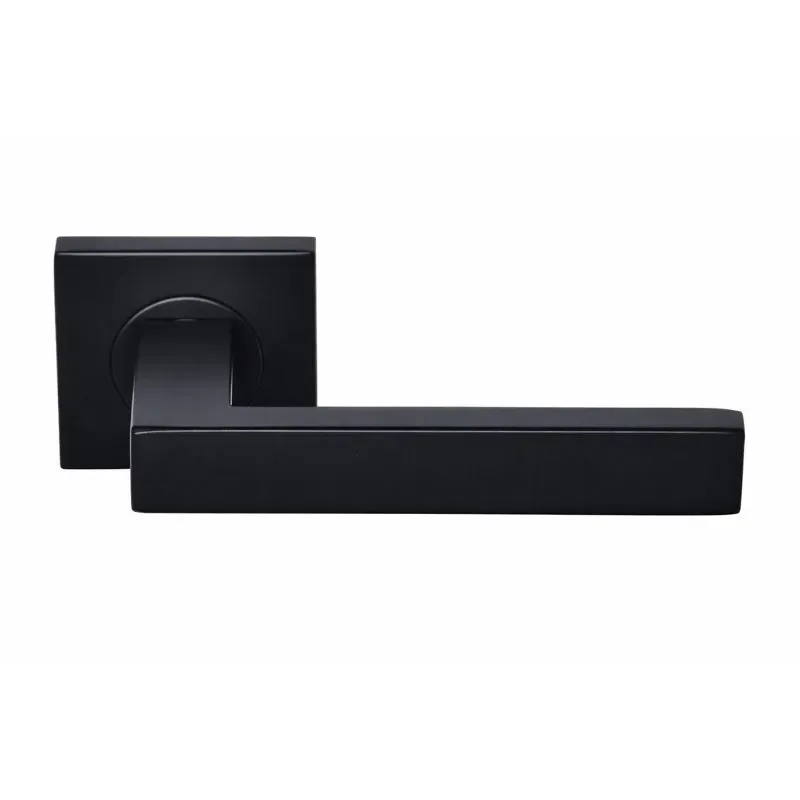 Béquille sur rosace carrée Inox Noir Velouté Réf.IN118NO