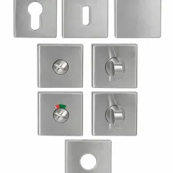 Rosace carrée Inox brossé