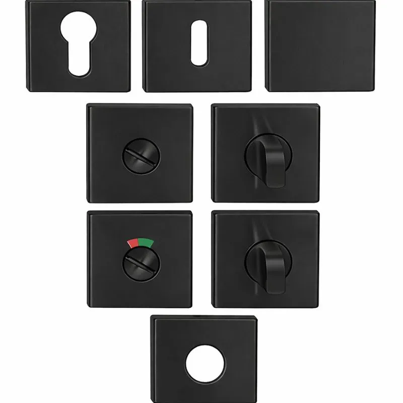 Rosace carrée Inox Noir Velouté