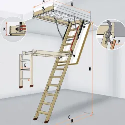 Escalier LWZ Plus 60x120/280 Réf.865701