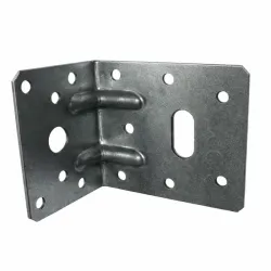 Équerre à 2 nervures avec 1 perçage75x48x65x1.5 mm Réf.490204.24