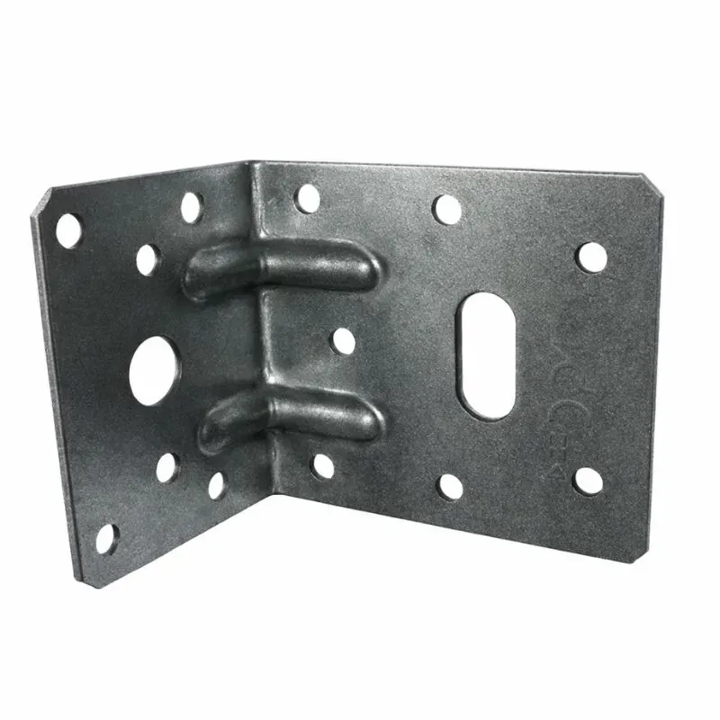 Équerre à 2 nervures avec 1 perçage75x48x65x1.5 mm Réf.490204.24