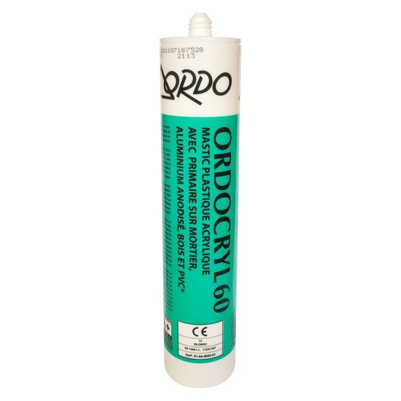 ORDOCRYL 60 - MASTIC ACRYLIQUE - CARTOUCHE DE 300ML - BLANC