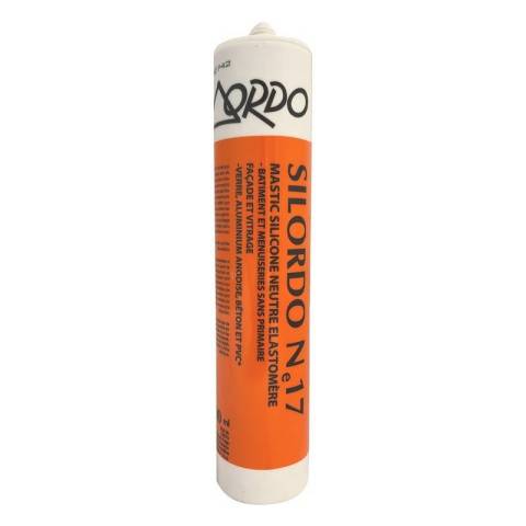 SILORDO N17 - MASTIC SILICONE - BASE NEUTRE - CARTOUCHE DE 300ML - GRIS RAL7016
